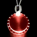 Light Up Necklace - Acrylic Bottle Cap Pendant - Red